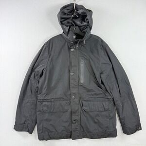 Express Mens Hooded Lined Jacket Size‎ M Mens Black